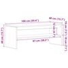 vidaXL TV-Schrank Grau Sonoma 100x40x40 cm Holzwerkstoff