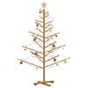 vidaXL Holz Weihnachtsbaum mit Ständer Braun 150 cm Massivholz Kiefer