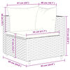 vidaXL 10-tlg. Garten-Lounge-Set mit Kissen Schwarz Poly Rattan