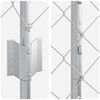 vidaXL Zaun mit Pfosten Silber 1,2 x 25 m Stahl