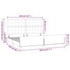vidaXL Bettgestell ohne Matratze Dunkelgrau 200x200 cm Stoff