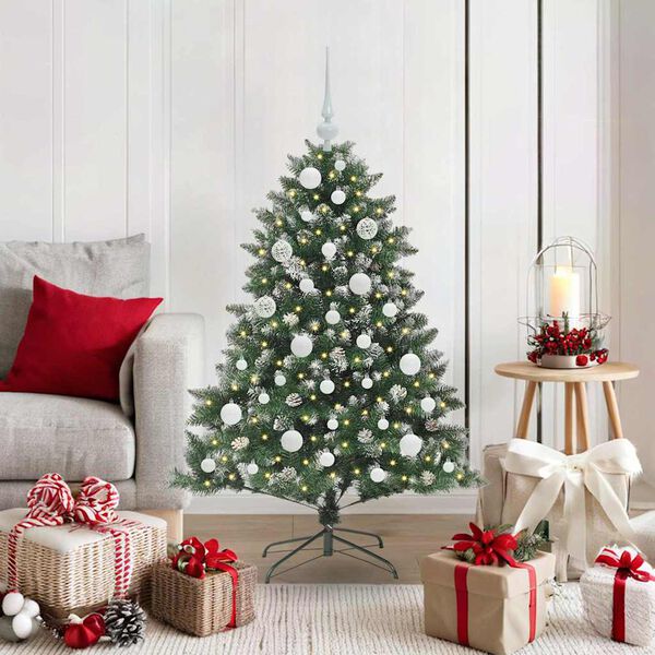 vidaXL K&uuml;nstlicher Weihnachtsbaum mit 150 LEDs mit St&auml;nder Gr&uuml;n 120 cm