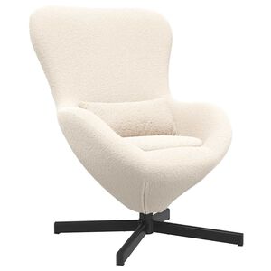 vidaXL Eiersessel Creme 63 x 73 x 90 cm Stoff