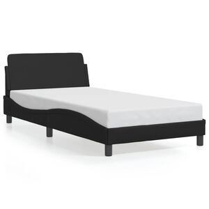 vidaXL Bettgestell "Dover" Schwarz 100x203 cm Kunstleder