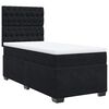 vidaXL Boxspringbett mit Matratze Schwarz 100x200 cm Samt