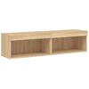 vidaXL TV-Schr&auml;nke mit LED-Leuchten 2 Stk. Sonoma-Eiche 60x30x30 cm