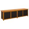 vidaXL Gartenlagerbox 333 L Massivholz Akazie 200 x 50 x 56 cm Schwarz