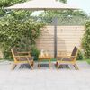 vidaXL Gartenst&uuml;hle mit Tisch 3 pcs Grau Massivholz Akazie