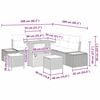 vidaXL Gartensofa-set 8 pcs Beige Poly-Rattan