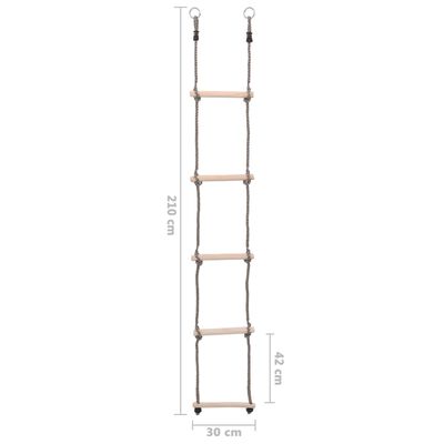 vidaXL 5-Stufen-Leiter 210 cm Kiefer Massivholz