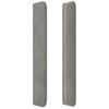 vidaXL Kopfteil mit Ohren Hellgrau 93x16x118/128 cm Samt
