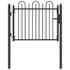 vidaXL Zauntor DRONTEN 100 x 75 cm Metall Schwarz Abschlie&szlig;bar