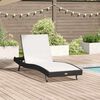 vidaXL Sonnenliege Schwarz und Wei&szlig; 197 x 70 x 82 cm Poly-Rattan