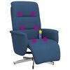 vidaXL Massagesessel mit Fu&szlig;teil Blau Stoff