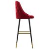 vidaXL Barhocker 2 Stk. Weinrot Samt