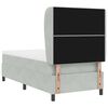 vidaXL Boxspringbett mit Matratze Hellgrau 200 x 100 cm Polyester
