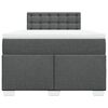 vidaXL Boxspringbett mit Matratze Dunkelgrau 120x190 cm Stoff