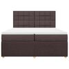 vidaXL Boxspringbett mit Matratze Dunkelbraun 200x200 cm Stoff
