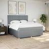 vidaXL Boxspringbett mit Matratze Hellgrau 180x200 cm Stoff