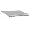 vidaXL Markise Automatisch mit LED Anthrazit & Wei&szlig; 450x350 cm