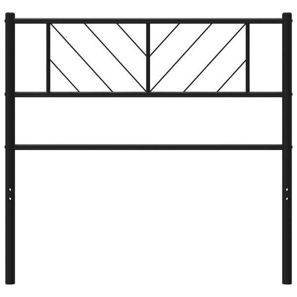 vidaXL Kopfteil Metall Schwarz 90 cm