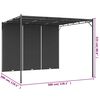 vidaXL Gartenpavillon mit Seitenvorhang 3x3x2,25 m Anthrazit