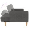 vidaXL Schlafsofa 2-Sitzer mit Fu&szlig;hocker Hellgrau Stoff