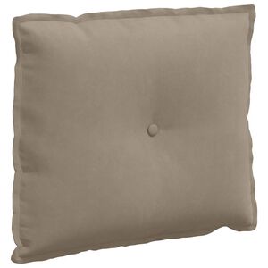 vidaXL R&uuml;cken Kissen Taupe 60 x 50 cm Mikrofaserstoff