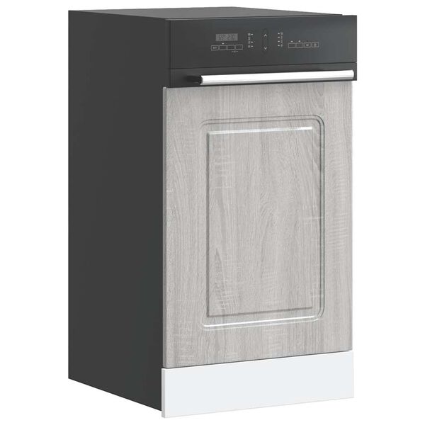 vidaXL Geschirrsp&uuml;lerblende Kalmar Grau Sonoma 45x1,5x67 cm