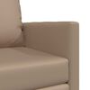vidaXL Bodensofa mit Schlaffunktion Cappuccino-Braun Kunstleder