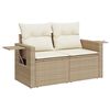 vidaXL Garten-Sofa-Set 9 pcs Beige Poly-Rattan