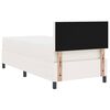 vidaXL Boxspringbett Creme und Wei&szlig; 203 x 90 x 88 cm Cordstoff