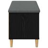 vidaXL Flurbank mit Kissen Schwarz Eichen-Optik 60 x 38 x 46 cm