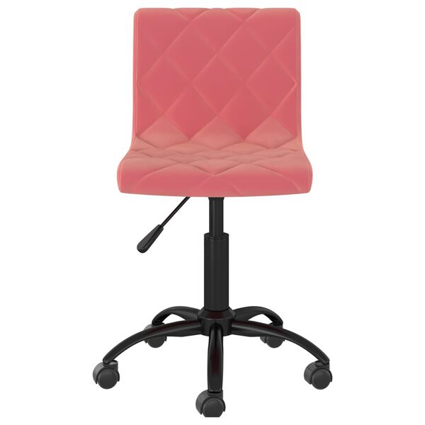 vidaXL Esszimmerst&uuml;hle 2 Stk. Drehbar Rosa Samt