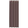 vidaXL Voile Vorh&auml;nge mit &Ouml;sen 2 Stk. Braun 140x300 cm