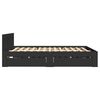 vidaXL Bettgestell mit Kopfteil ohne Matratze Schwarz 140x190 cm
