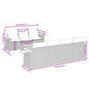 vidaXL 8-tlg. Garten-Sofagarnitur mit Kissen Grau Poly Rattan