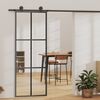 vidaXL Schiebet&uuml;r mit Beschlag ESG-Glas & Aluminium 76x205 cm