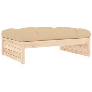 vidaXL Gartenhocker 120x80 cm Massivholz Kiefer
