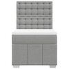 vidaXL Boxspringbett mit Matratze Hellgrau 90x200 cm Stoff