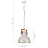 vidaXL H&auml;ngelampe Industriestil 25 W Silbern Rund 40 cm E27
