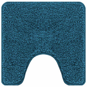 vidaXL Rutschfeste Badematte mit Toilettenausschnitt Blau 50 x 50 cm