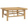 vidaXL 3-tlg. Garten-Lounge-Set mit Kissen Creme Bambus
