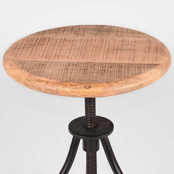 LABEL51 Hocker Jaipur 35x35x46-75 cm Holz/Schwarz