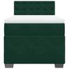vidaXL Boxspringbett mit Matratze Dunkelgr&uuml;n 90x200 cm Samt
