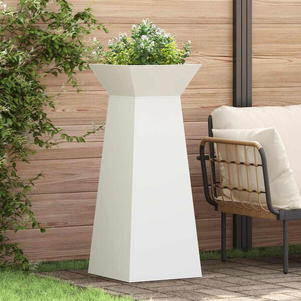 vidaXL S&auml;ulen Pflanzer 2 pcs Wei&szlig; 40 x 40 x 100 cm