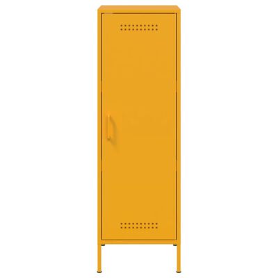 vidaXL Highboard Senfgelb 36x39x113 cm Stahl