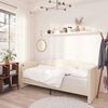 vidaXL Tagesbett USB Creme Samt 90x200 cm