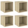 vidaXL Wandschr&auml;nke 4 Stk. Sonoma-Eiche 37x37x37 cm Holzwerkstoff