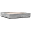vidaXL Bettgestell Grau Sonoma 180x200 cm Holzwerkstoff